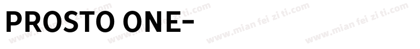 Prosto One字体转换